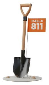 Download this Presentation Clipart to emphasize safety in digging and utility line awareness.