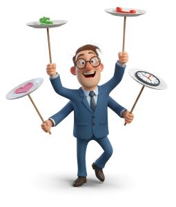 Download this Presentation Clipart illustrating balancing plates to enhance your business presentations.