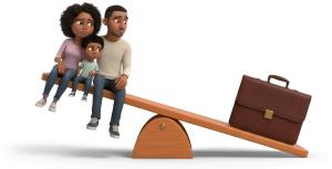 Download this Presentation Clipart to illustrate work-life balance themes in your presentations.