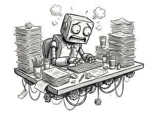 Download this Presentation Clipart to illustrate themes of overwork and stress in your projects.