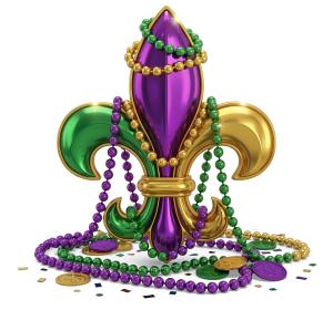 Download this Presentation Clipart featuring a fleur de lis for Mardi Gras celebrations.