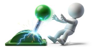 Download this Presentation Clipart to illustrate themes of power and release in your projects.