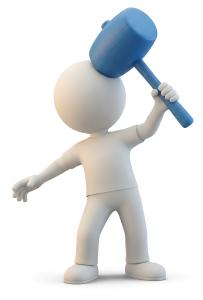 Download this Presentation Clipart to illustrate themes of self-affliction and determination in your projects.