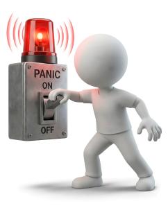 Download this Presentation Clipart to illustrate panic response and crisis management themes in your projects.