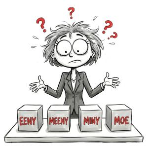 Download this Presentation Clipart to illustrate random choice and decision-making themes.