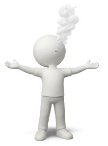 Download this Presentation Clipart to symbolize freedom through the act of exhaling and stress release.