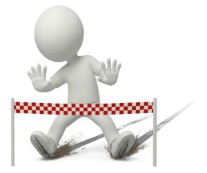 Download this Presentation Clipart to symbolize stopping before reaching a goal.