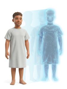 Download this Presentation Clipart featuring a digital patient representation for modern healthcare visuals.