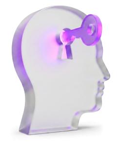 Download this Presentation Clipart illustrating the key to mental health.