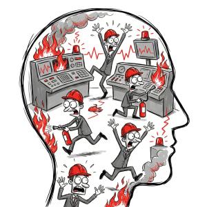 Download this Presentation Clipart to illustrate panic and anxiety in mental health discussions.