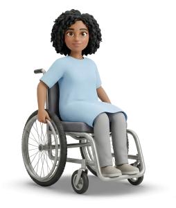 Download this Presentation Clipart featuring a patient in a wheelchair to enhance your healthcare-related presentations.