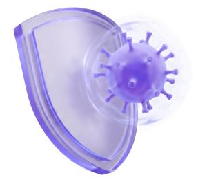 Download this Presentation Clipart to illustrate protection against viruses and enhance health-related presentations.