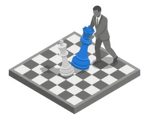 Download this Presentation Clipart to illustrate success and strategy in business contexts.