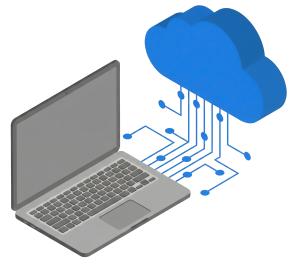 Download this Presentation Clipart to illustrate cloud computing and data synchronization concepts effectively.