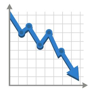 Download this Presentation Clipart to illustrate market downturns and financial trends effectively.