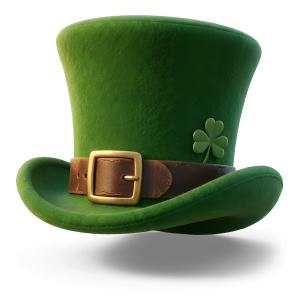 Download this Presentation Clipart featuring a lucky leprechaun hat for St. Patrick's Day celebrations.
