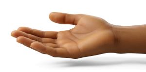 Download this Presentation Clipart to symbolize support with a helping hand image.