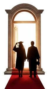 Download this Presentation Clipart to symbolize graduation and new beginnings.