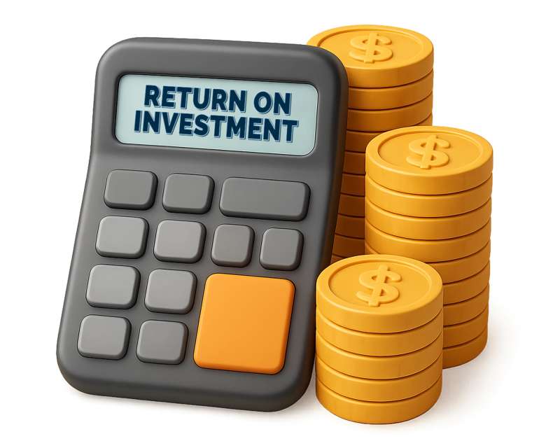 This Presentation Clipart shows a preview of ROI Calculator