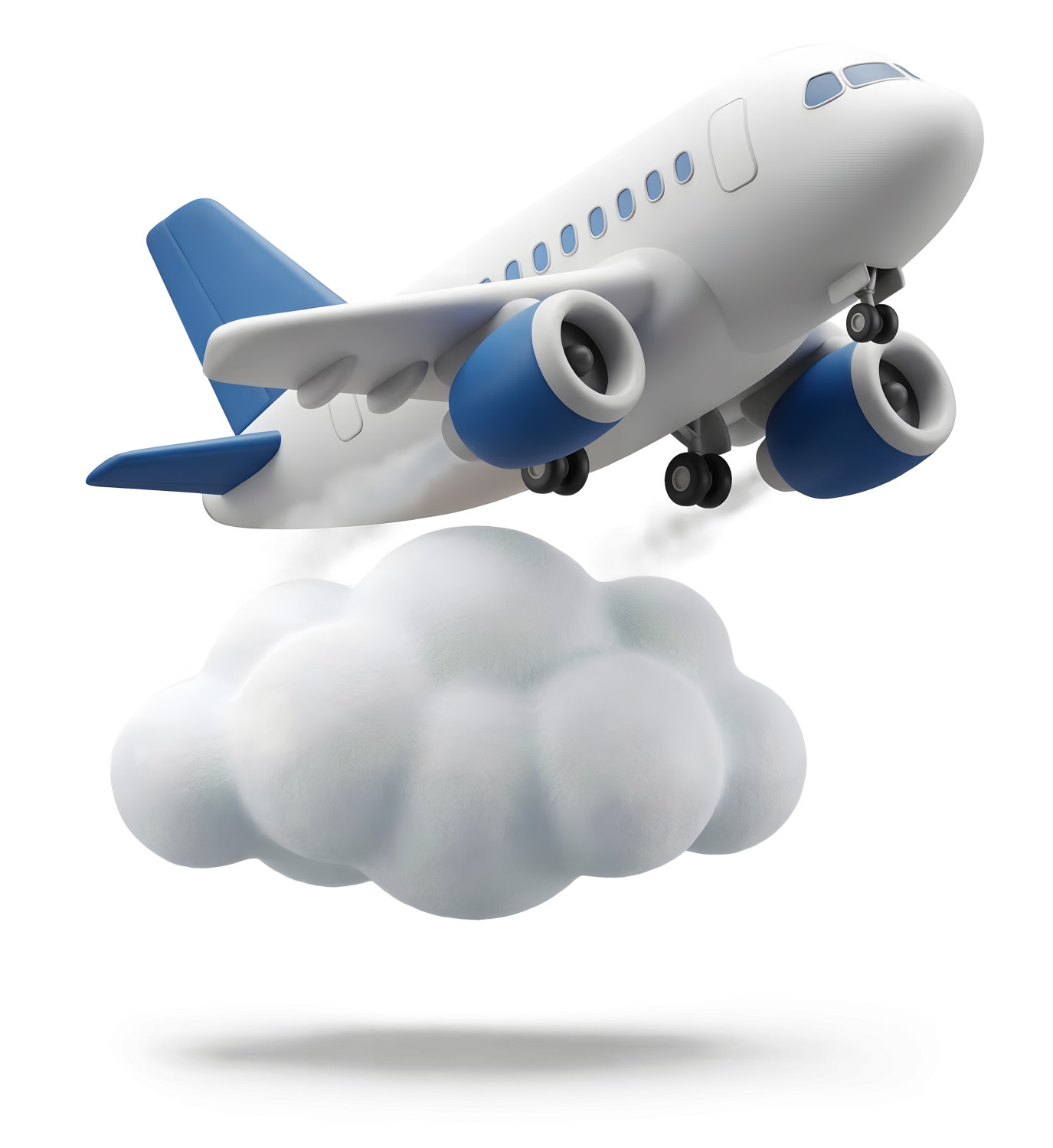 Flying Above The Clouds Clipart for PowerPoint