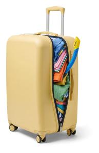 Download this Presentation Clipart to illustrate packing for a vacation with vibrant luggage visuals.