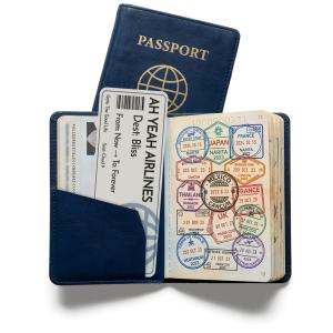 Download this Presentation Clipart featuring a passport and boarding pass for travel-themed presentations.