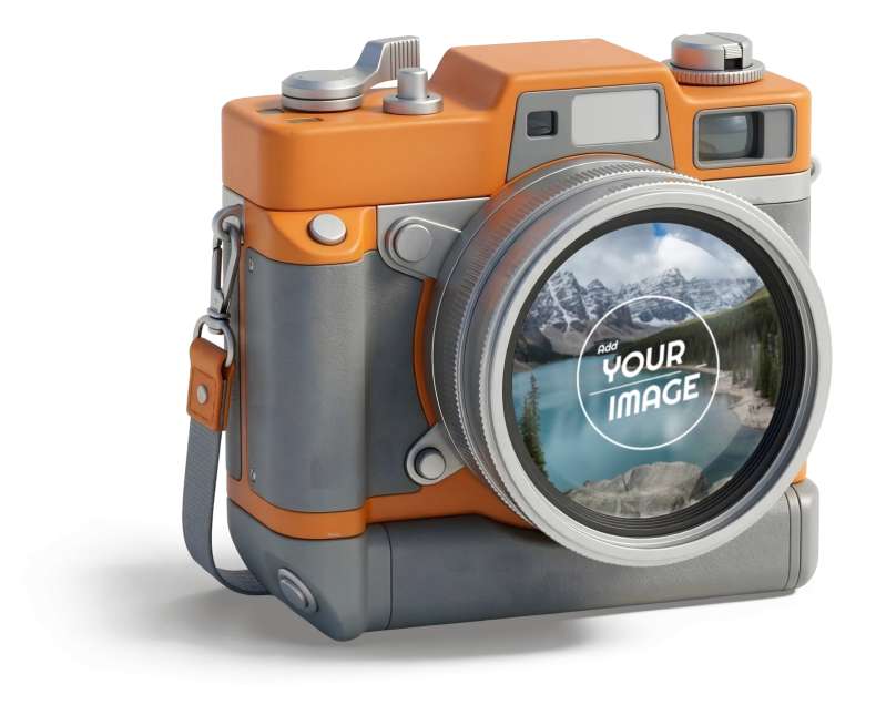 This Presentation Clipart shows a preview of Vintage Camera Clipart Design
