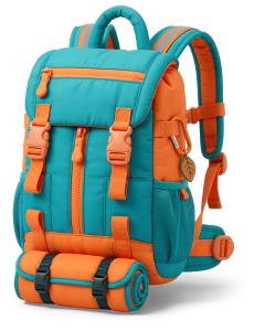 Download this Presentation Clipart featuring a vibrant hiking backpack for outdoor adventures.