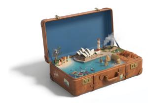 Download this Presentation Clipart featuring a suitcase representing a vacation in Australia.