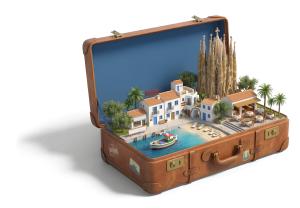 Download this Presentation Clipart to visualize a vacation destination in Spain.