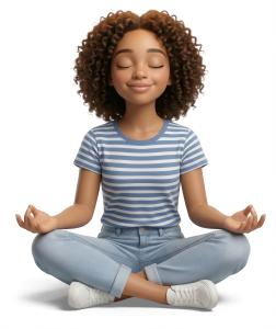 Download this Presentation Clipart to enhance themes of calmness and meditation in your projects.