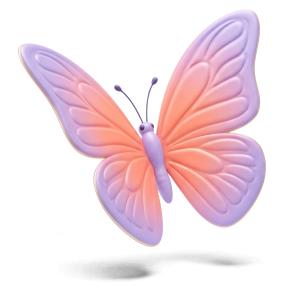 Download this Presentation Clipart featuring a pastel butterfly symbolizing spring.