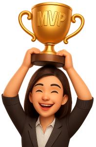 Download this Presentation Clipart to showcase athletic triumph and motivation with an MVP trophy.