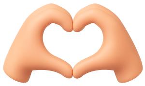 Download this Presentation Clipart featuring hands forming a heart to symbolize unity and support.