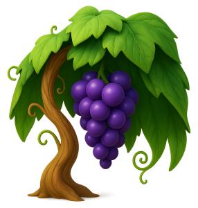 Download this Presentation Clipart featuring an oversized vine revealing a hidden scene.