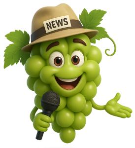 Download this Presentation Clipart featuring a grapevine news reporter character ready to share the latest updates.