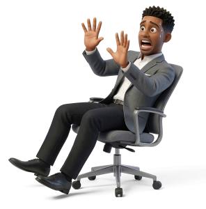 Download this Presentation Clipart to illustrate work overload and stress in professional settings.