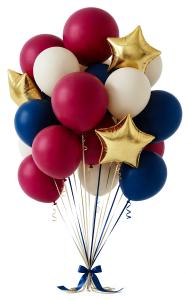 Download this Presentation Clipart featuring colorful celebration balloons for festive themes and party decorations.