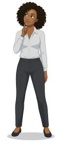 Download this Presentation Clipart to illustrate thinking in the workplace.