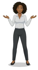 Download this Presentation Clipart to illustrate workplace uncertainty and decision-making challenges.