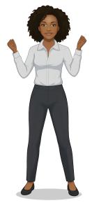 Download this Presentation Clipart to symbolize victory and success in the workplace.