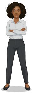 Download this Presentation Clipart to showcase confidence in the workplace.
