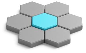 Download this Presentation Clipart to visualize a strategic core framework with supporting elements.