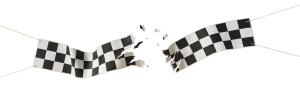 Download this Presentation Clipart to illustrate success and achievement with a dynamic finish line banner.