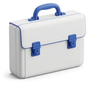 Download this briefcase clipart in PNG format to symbolize data security and corporate privacy in your presentations.