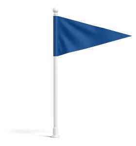 Download this blue flag marker clipart in PNG format to symbolize project milestones and achievements in your presentations.