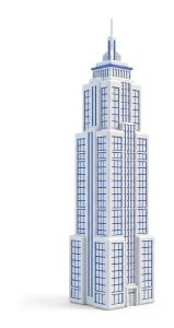 Skyscraper PowerPoint clipart graphic preview.