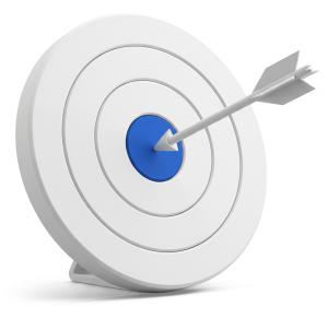 Target Bullseye Arrow PowerPoint clipart graphic preview.