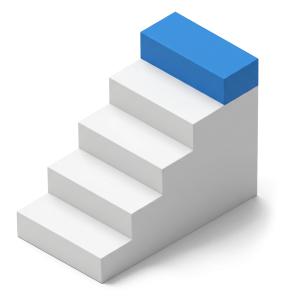 Top Stair Success PowerPoint clipart graphic preview.