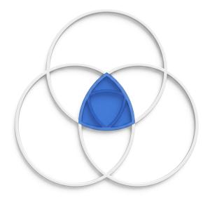 Vinn Synergy Diagram PowerPoint clipart graphic preview.